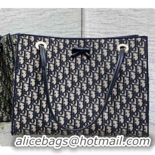 Luxury Dior Medium Dior Promenade Shopping Bag in Blue Dior Oblique Jacquard D090341 2026