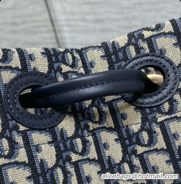 Luxury Dior Medium Dior Promenade Shopping Bag in Blue Dior Oblique Jacquard D090341 2026