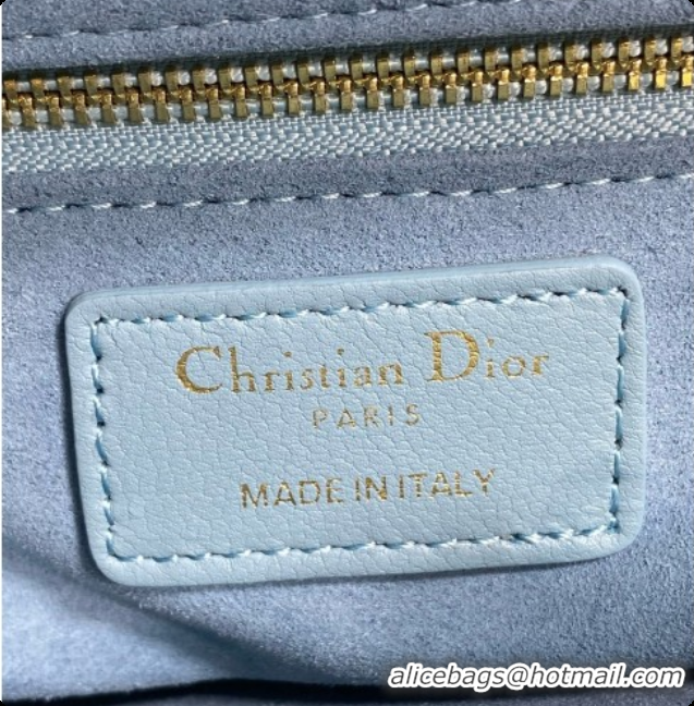 Best Product Dior Small Lady Bag in Cannage Lambskin with Bow D090351 Blue 2026