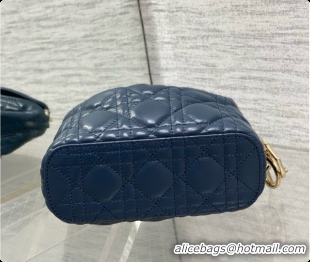 Pretty Style Dior Mini Dior Toujours Hobo Bag in Cannage Lambskin D090370 Navy Blue 2026