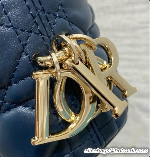 Pretty Style Dior Mini Dior Toujours Hobo Bag in Cannage Lambskin D090370 Navy Blue 2026
