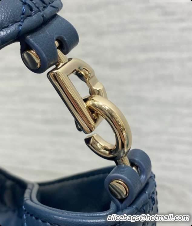 Pretty Style Dior Mini Dior Toujours Hobo Bag in Cannage Lambskin D090370 Navy Blue 2026