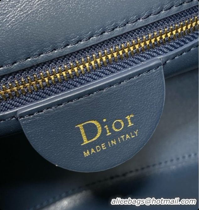 Best Grade Dior Small Dior Toujours Hobo Bag in Cannage Lambskin D090371 Navy Blue 2026
