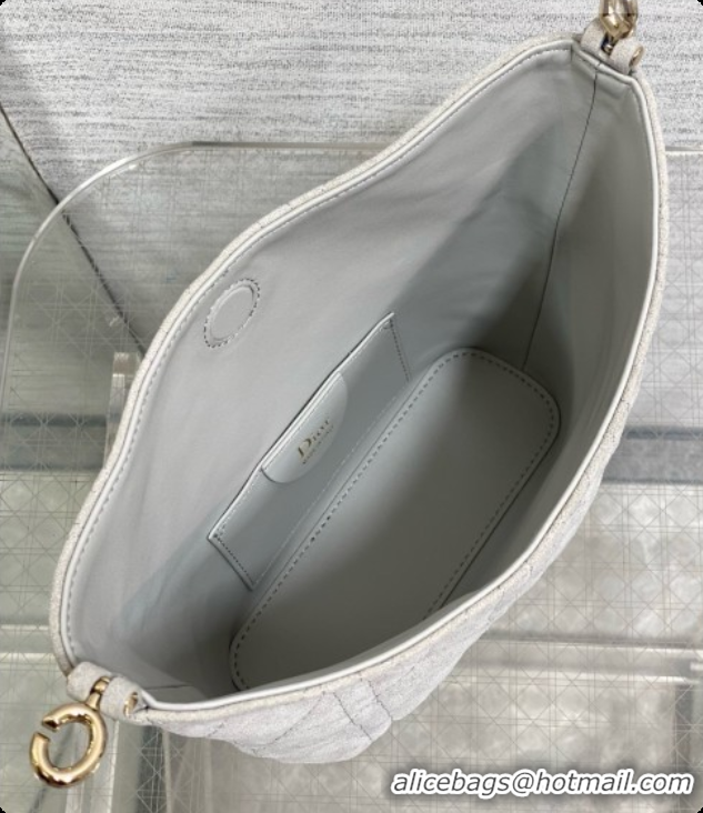 Low Cost Dior Mini Dior Toujours Hobo Bag in Cannage Suede D090358 Grey 2026
