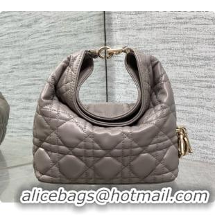 Unique Style Dior Mini Dior Toujours Hobo Bag in Cannage Lambskin D090360 Grey 2026