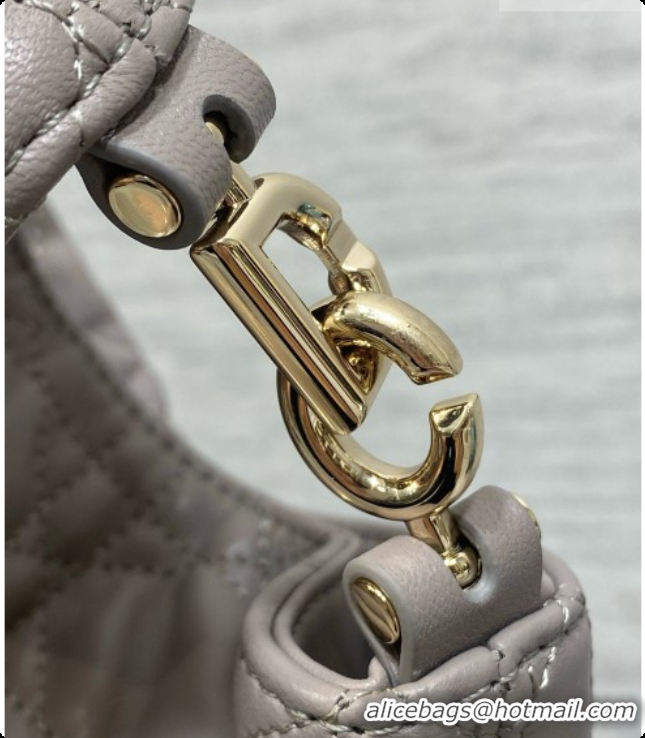 Unique Style Dior Mini Dior Toujours Hobo Bag in Cannage Lambskin D090360 Grey 2026