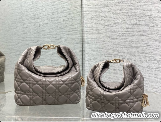 Unique Style Dior Mini Dior Toujours Hobo Bag in Cannage Lambskin D090360 Grey 2026