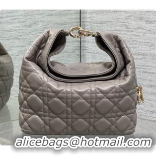 Best Price Dior Small Dior Toujours Hobo Bag in Cannage Lambskin D090361 Grey 2026