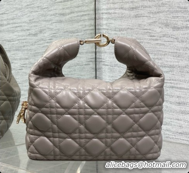 Best Price Dior Small Dior Toujours Hobo Bag in Cannage Lambskin D090361 Grey 2026