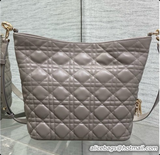 Best Price Dior Small Dior Toujours Hobo Bag in Cannage Lambskin D090361 Grey 2026