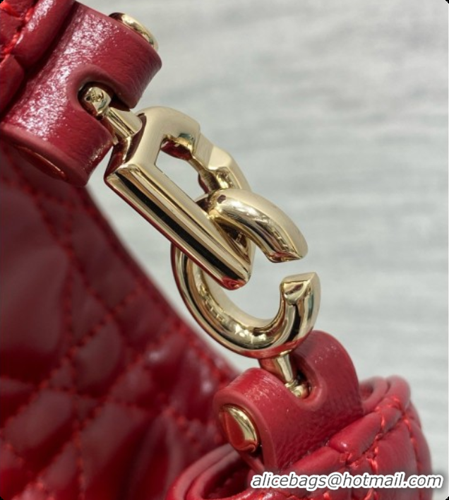 Luxurious Dior Mini Dior Toujours Hobo Bag in Cannage Lambskin D090362 Cherry Red 2026