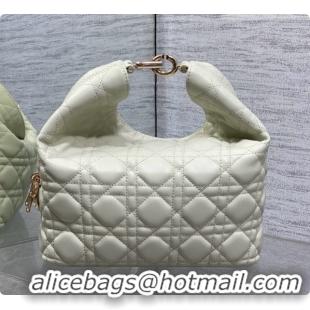 Purchase Dior Small Dior Toujours Hobo Bag in Cannage Lambskin D090365 Light Green 2026
