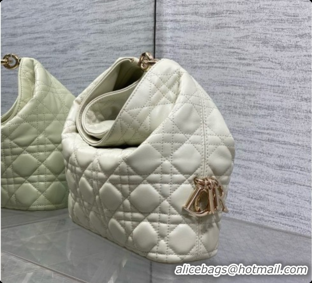 Purchase Dior Small Dior Toujours Hobo Bag in Cannage Lambskin D090365 Light Green 2026