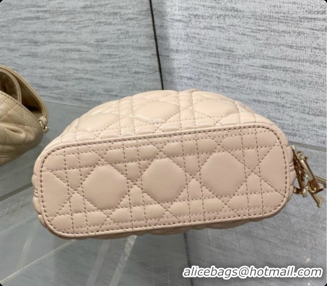 Shop Duplicate Dior Mini Dior Toujours Hobo Bag in Cannage Lambskin D090366 Beige 2026