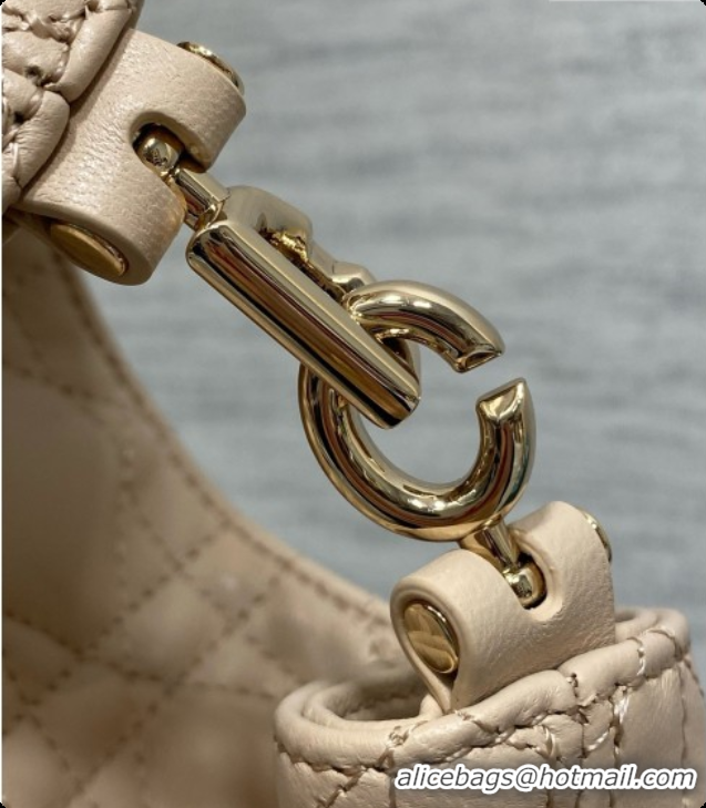 Shop Duplicate Dior Mini Dior Toujours Hobo Bag in Cannage Lambskin D090366 Beige 2026