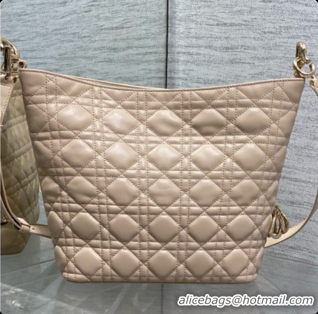 Discount Fashion Dior Small Dior Toujours Hobo Bag in Cannage Lambskin D090367 Beige 2026