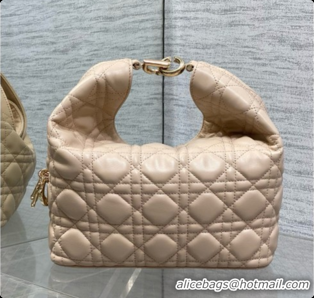 Discount Fashion Dior Small Dior Toujours Hobo Bag in Cannage Lambskin D090367 Beige 2026
