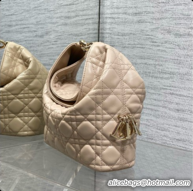 Discount Fashion Dior Small Dior Toujours Hobo Bag in Cannage Lambskin D090367 Beige 2026