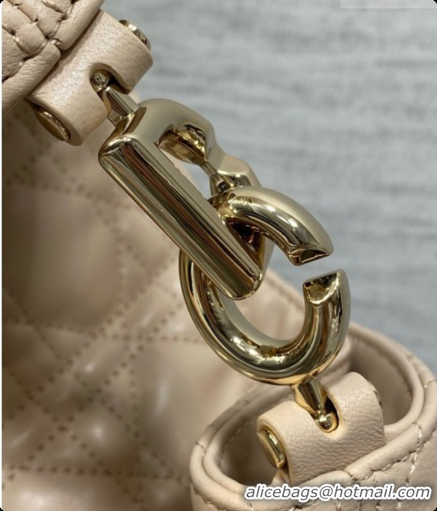Discount Fashion Dior Small Dior Toujours Hobo Bag in Cannage Lambskin D090367 Beige 2026