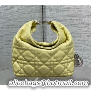Perfect Dior Mini Dior Toujours Hobo Bag in Cannage Lambskin D090368 Yellow 2026