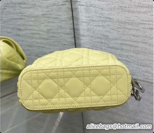 Perfect Dior Mini Dior Toujours Hobo Bag in Cannage Lambskin D090368 Yellow 2026