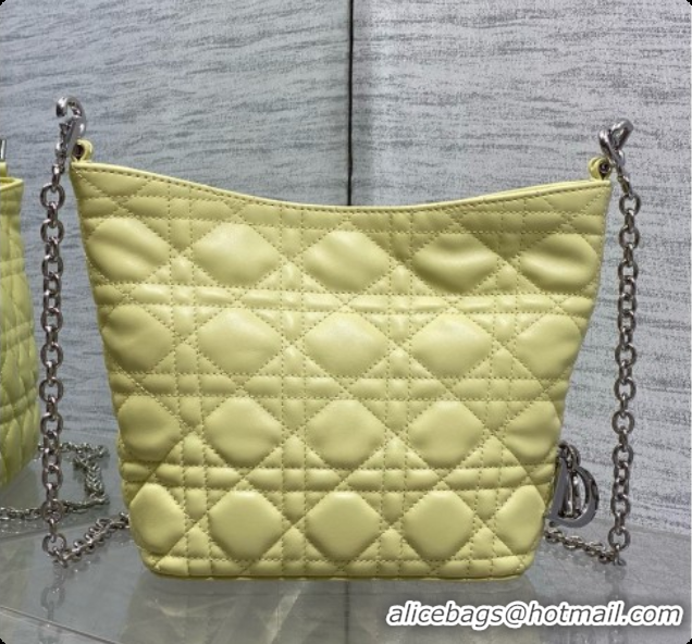 Perfect Dior Mini Dior Toujours Hobo Bag in Cannage Lambskin D090368 Yellow 2026
