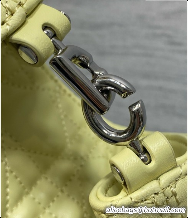 Perfect Dior Mini Dior Toujours Hobo Bag in Cannage Lambskin D090368 Yellow 2026
