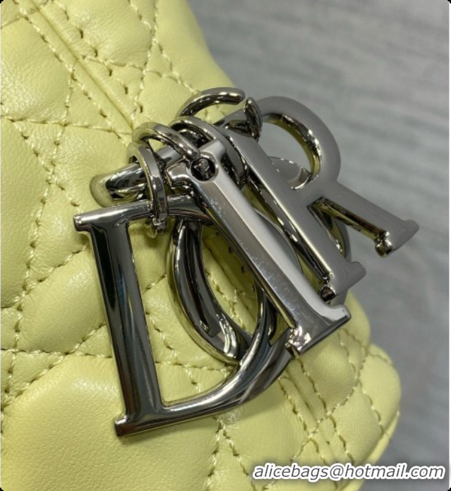 Perfect Dior Mini Dior Toujours Hobo Bag in Cannage Lambskin D090368 Yellow 2026