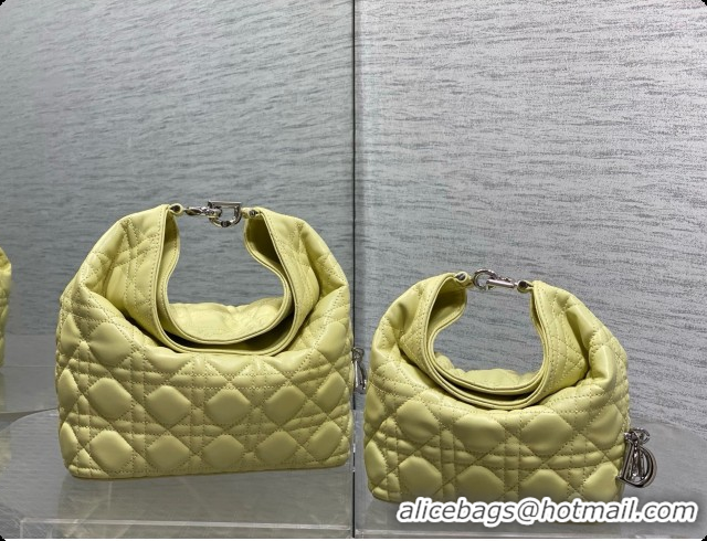 Perfect Dior Mini Dior Toujours Hobo Bag in Cannage Lambskin D090368 Yellow 2026