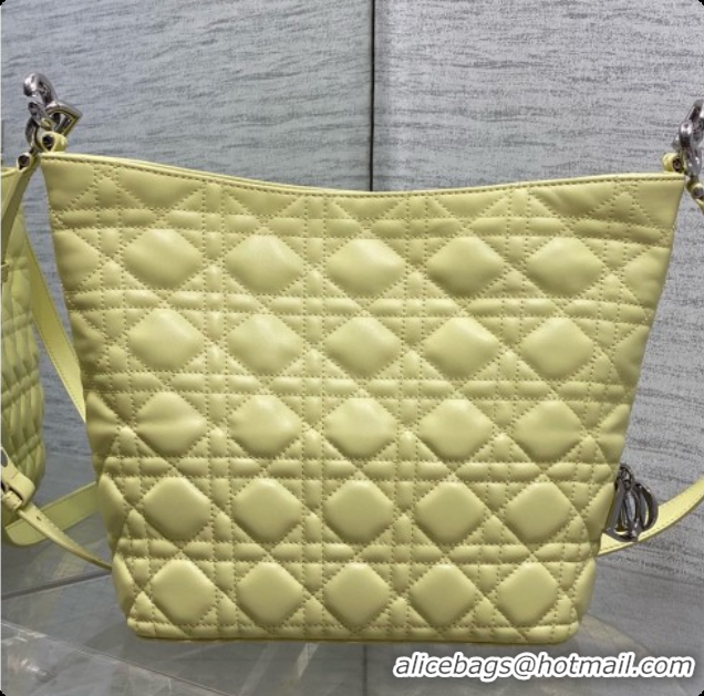 Perfect Dior Small Dior Toujours Hobo Bag in Cannage Lambskin D090369 Yellow 2026