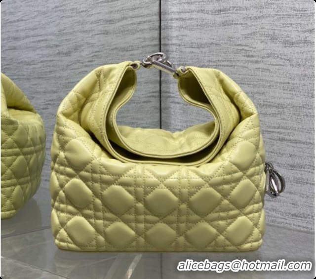 Perfect Dior Small Dior Toujours Hobo Bag in Cannage Lambskin D090369 Yellow 2026