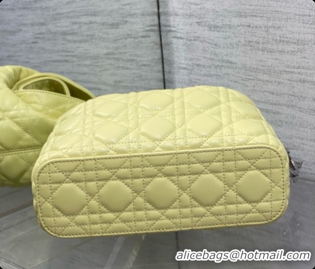 Perfect Dior Small Dior Toujours Hobo Bag in Cannage Lambskin D090369 Yellow 2026