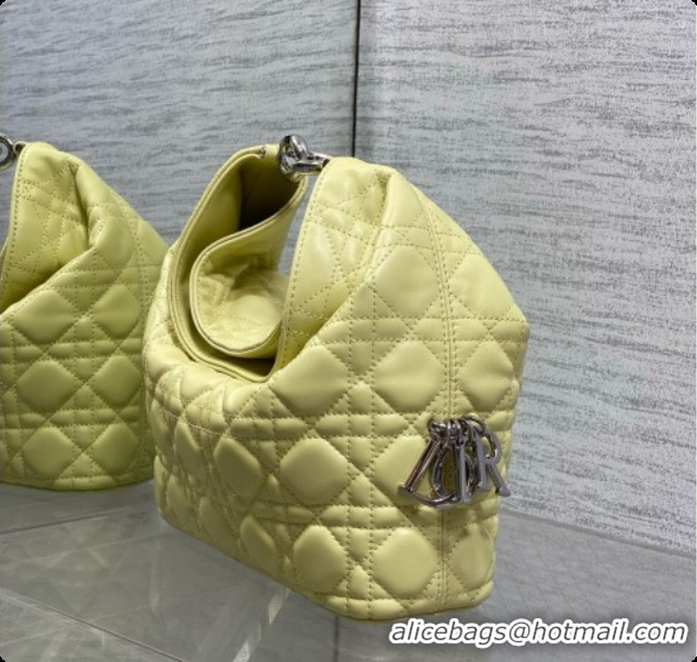 Perfect Dior Small Dior Toujours Hobo Bag in Cannage Lambskin D090369 Yellow 2026