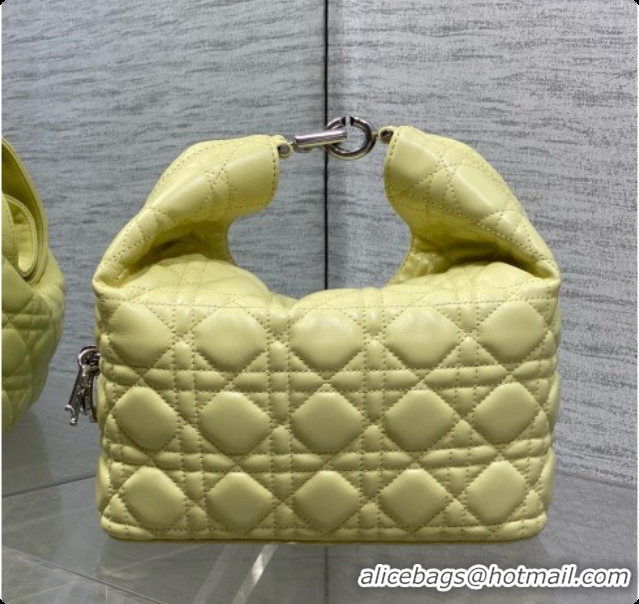 Perfect Dior Small Dior Toujours Hobo Bag in Cannage Lambskin D090369 Yellow 2026