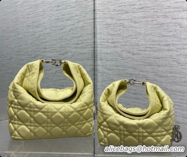 Perfect Dior Small Dior Toujours Hobo Bag in Cannage Lambskin D090369 Yellow 2026