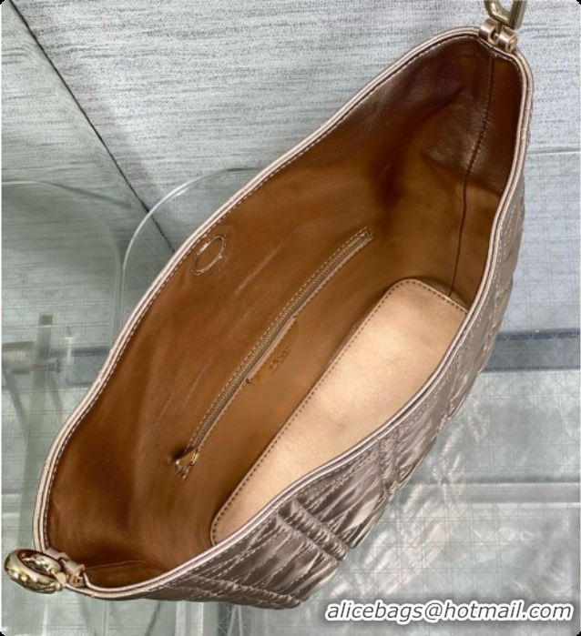 Stylish Dior Small Dior Toujours Hobo Bag in Cannage Lambskin D090375 Champagne Gold 2026