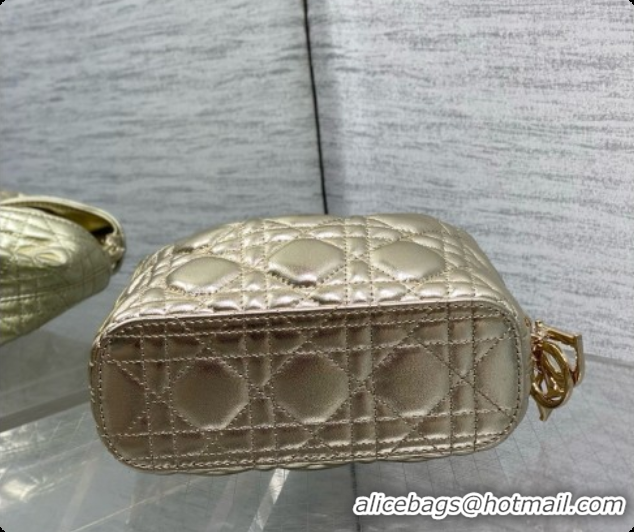 Sumptuous Dior Mini Dior Toujours Hobo Bag in Cannage Lambskin D090376 Yellow Gold 2026