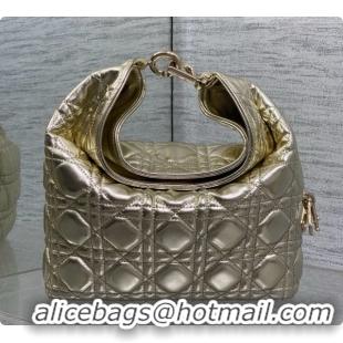 Sophisticated Dior Small Dior Toujours Hobo Bag in Cannage Lambskin D090378 Yellow Gold 2026