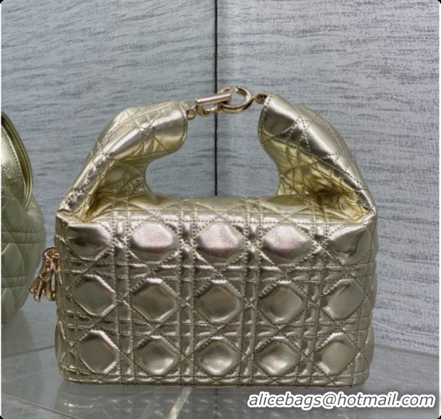 Sophisticated Dior Small Dior Toujours Hobo Bag in Cannage Lambskin D090378 Yellow Gold 2026