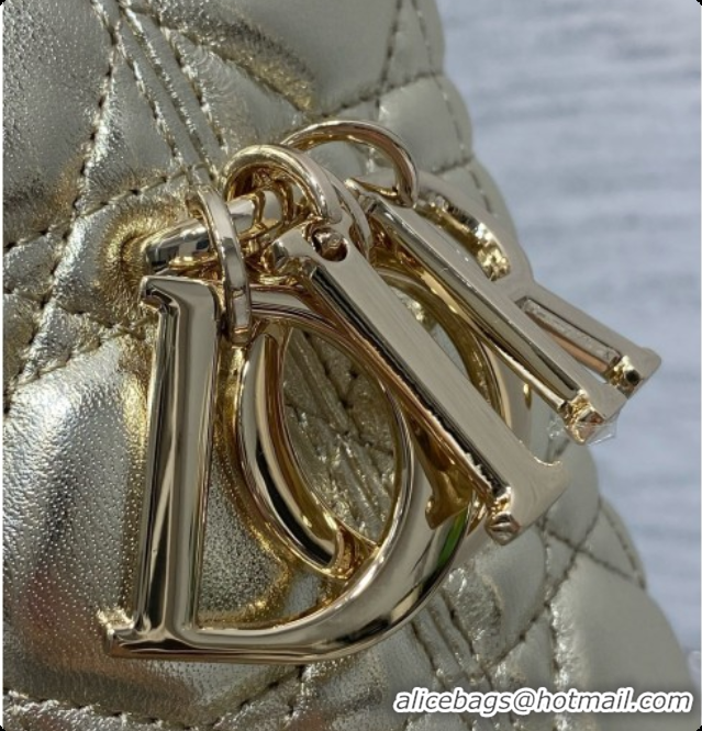 Sophisticated Dior Small Dior Toujours Hobo Bag in Cannage Lambskin D090378 Yellow Gold 2026