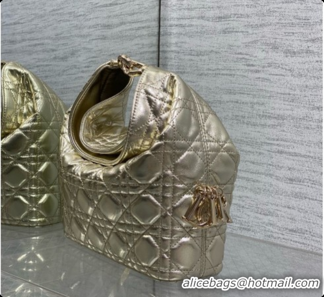 Sophisticated Dior Small Dior Toujours Hobo Bag in Cannage Lambskin D090378 Yellow Gold 2026