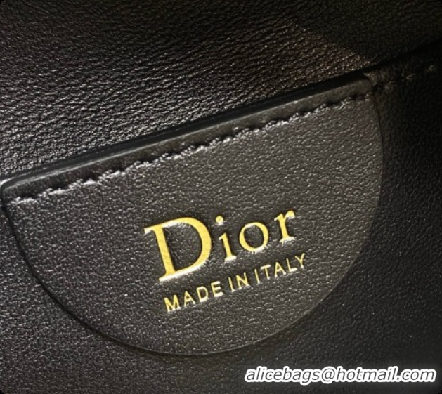 Durable Dior Mini Dior Toujours Hobo Bag in Cannage Lambskin D090379 Black 2026