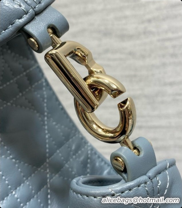 Duplicate Dior Small Dior Toujours Hobo Bag in Cannage Lambskin D090384 Haze Blue 2026