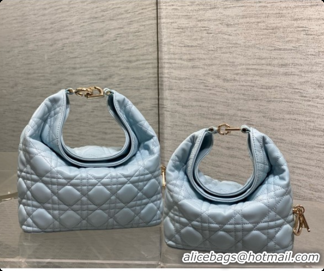 Low Cost Dior Mini Dior Toujours Hobo Bag in Cannage Lambskin D090385 Space Blue 2026