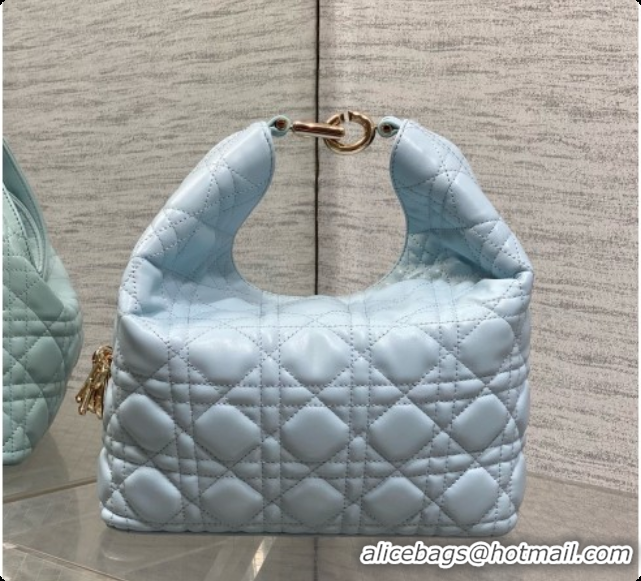 Duplicate Dior Small Dior Toujours Hobo Bag in Cannage Lambskin D090386 Space Blue 2026