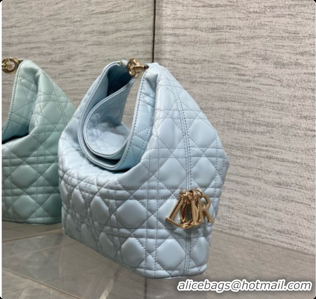 Duplicate Dior Small Dior Toujours Hobo Bag in Cannage Lambskin D090386 Space Blue 2026