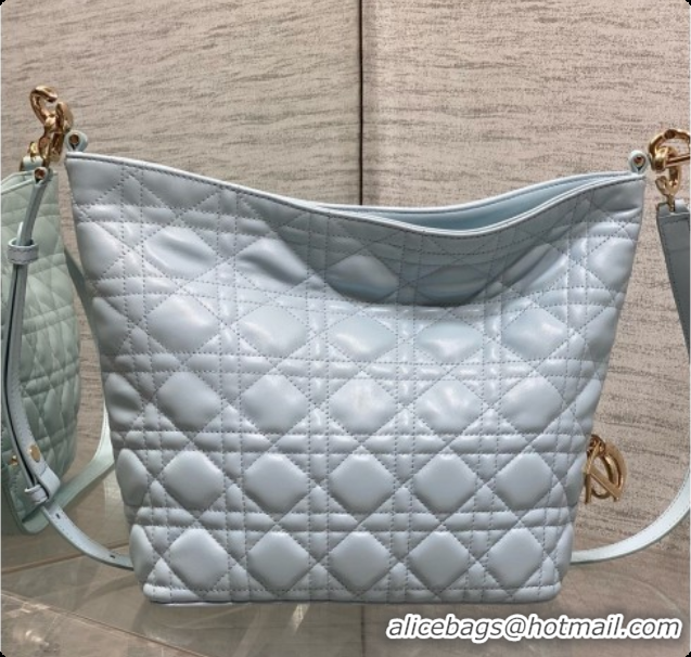 Duplicate Dior Small Dior Toujours Hobo Bag in Cannage Lambskin D090386 Space Blue 2026