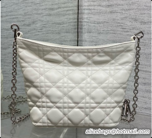 Most Popular Dior Mini Dior Toujours Hobo Bag in Cannage Lambskin D090387 White 2026