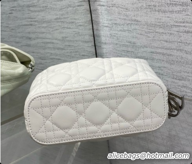Most Popular Dior Mini Dior Toujours Hobo Bag in Cannage Lambskin D090387 White 2026