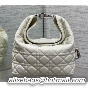 Discount Dior Small Dior Toujours Hobo Bag in Cannage Lambskin D090388 White 2026